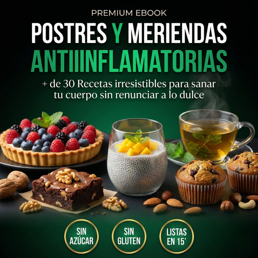 POSTRES  Y MERIENDAS ANTIINFLAMATORIAS + 3 BONOS